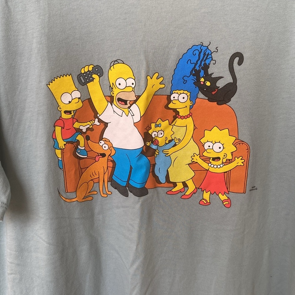 The Simpsons Light Blue T-Shirt - Picture 2 of 5
